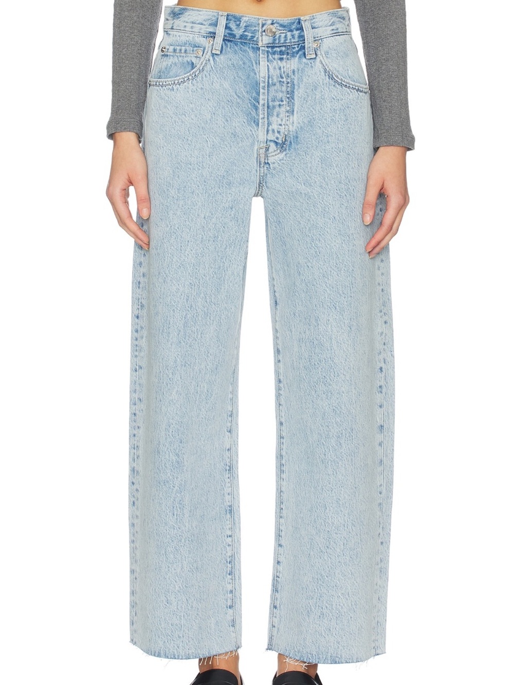 Pistola Tate high rise bowed wide leg Jeans Modena size 25